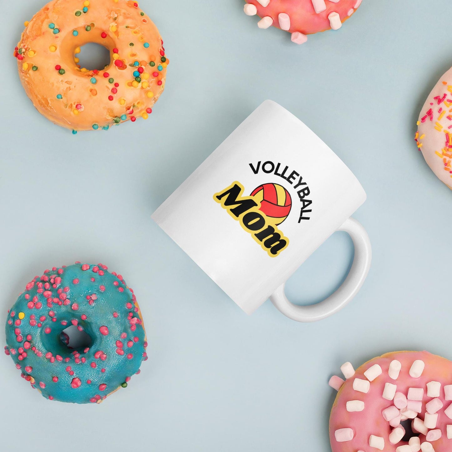 Volleyball Mug - Red and Yellow Perfect gift for sports moms on the go, a gift to say thank you, or just because