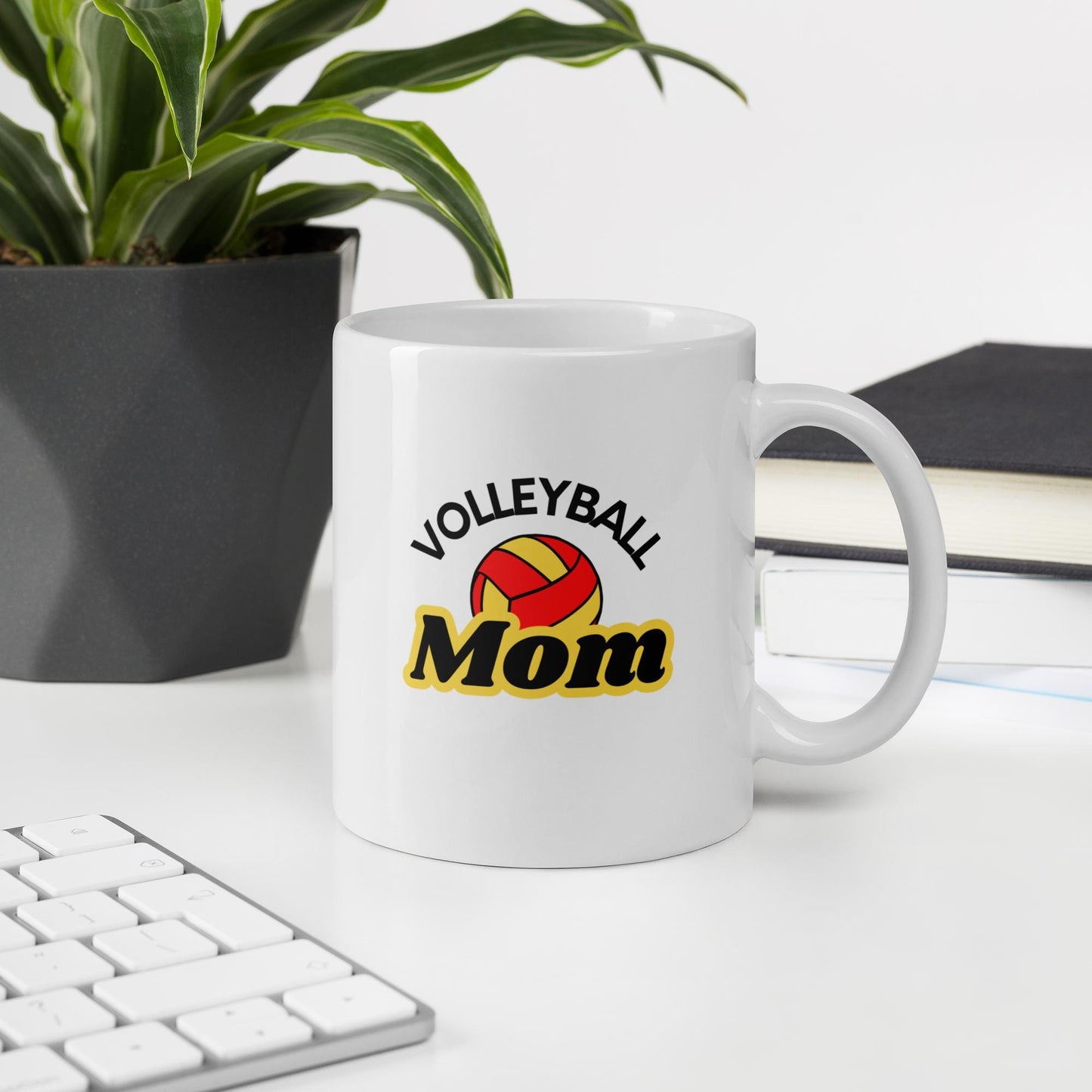 Volleyball Mug - Red and Yellow Perfect gift for sports moms on the go, a gift to say thank you, or just because