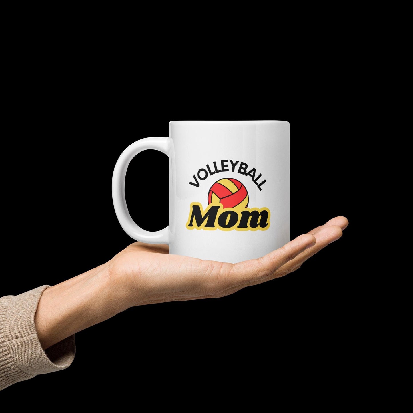 Volleyball Mug - Red and Yellow Perfect gift for sports moms on the go, a gift to say thank you, or just because