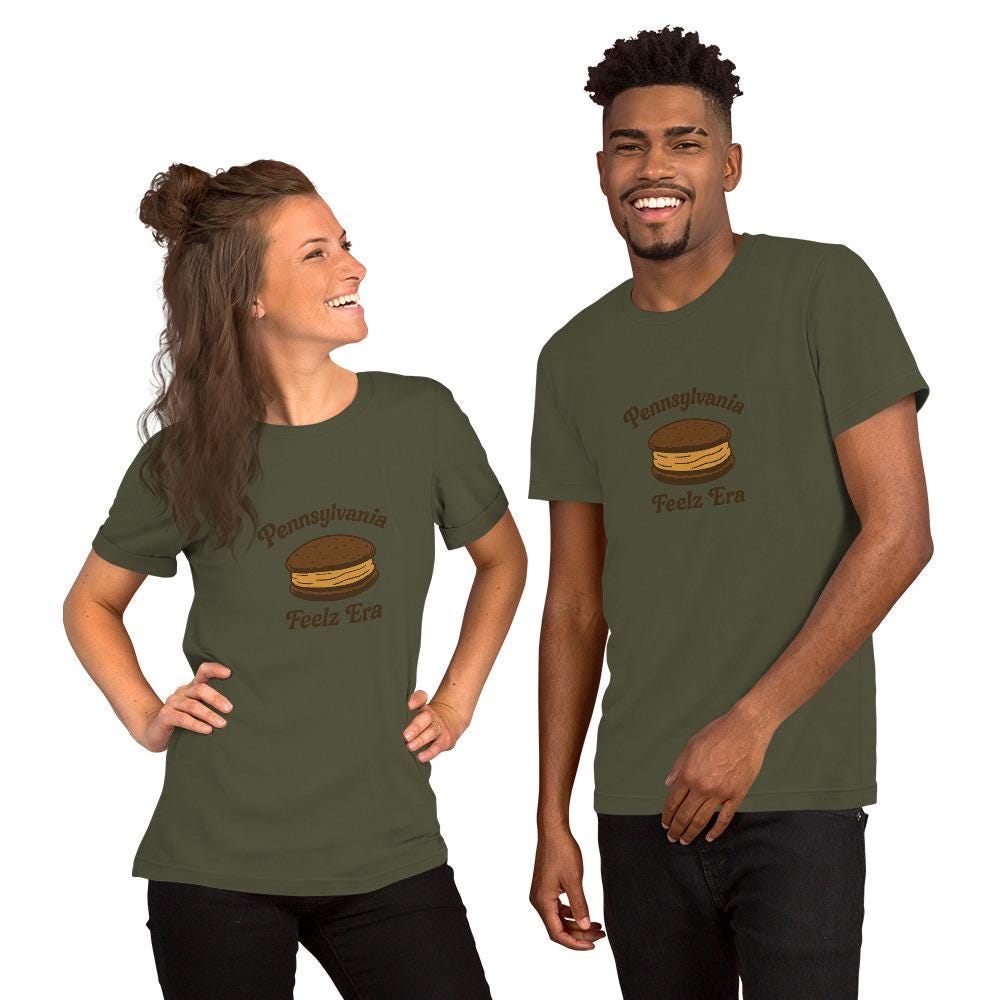 Pennsylvania Feelz Era - Unisex t-shirt-Bella Canvas 3001 Gift, Souvenir, or just because