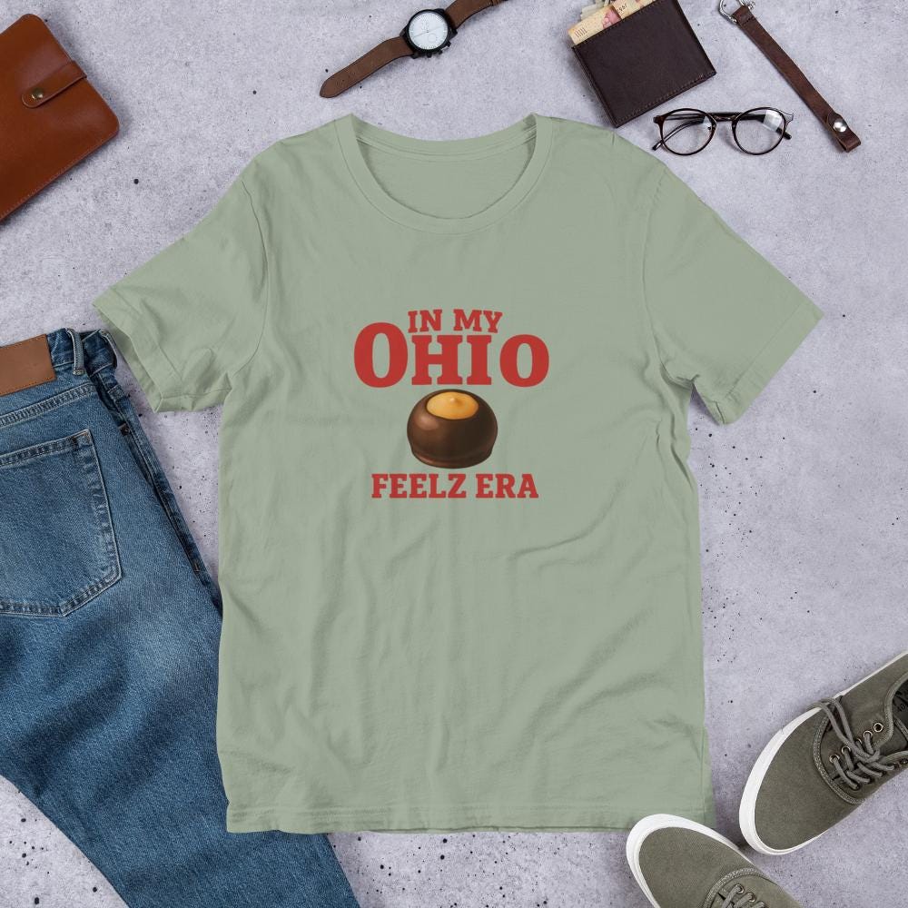 In My Ohio Feelz Buckeye Unisex Bella 3001 Gift, Souvenir, Birthday, Christmas, or just because