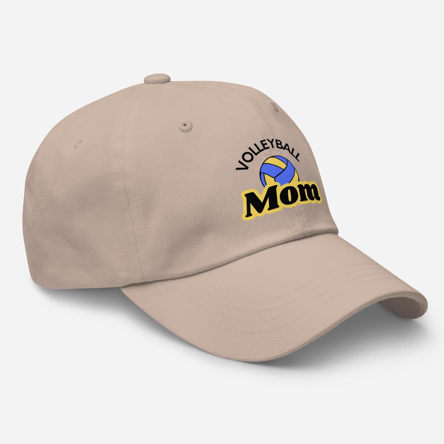 Comfortable Volleyball Mom Hat - Blue and Yellow