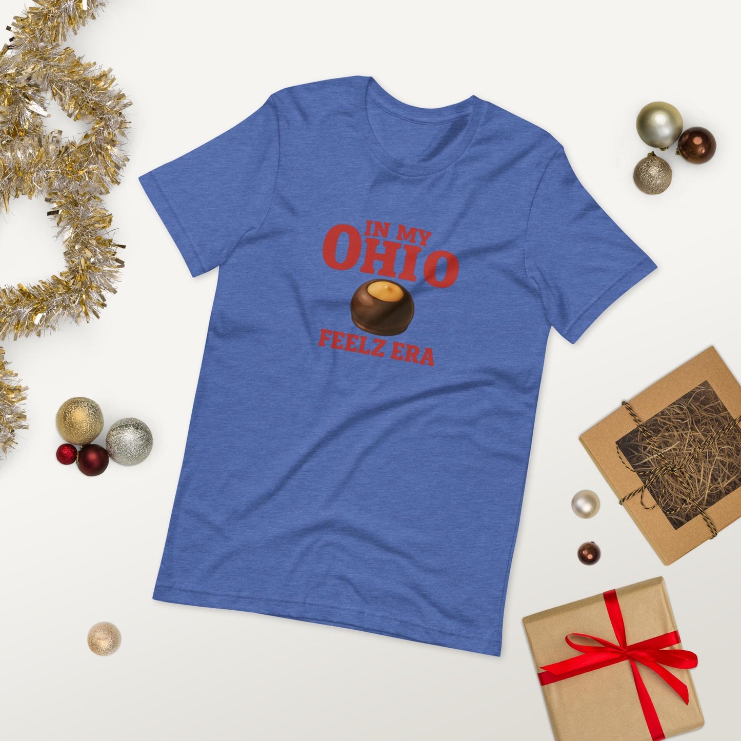 In My Ohio Feelz Buckeye Unisex Bella 3001 Gift, Souvenir, Birthday, Christmas, or just because