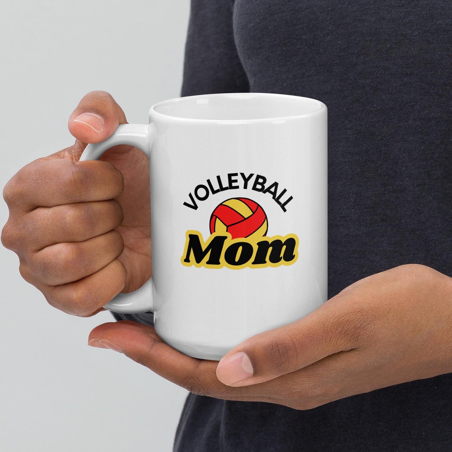 Volleyball Mug - Red and Yellow Perfect gift for sports moms on the go, a gift to say thank you, or just because