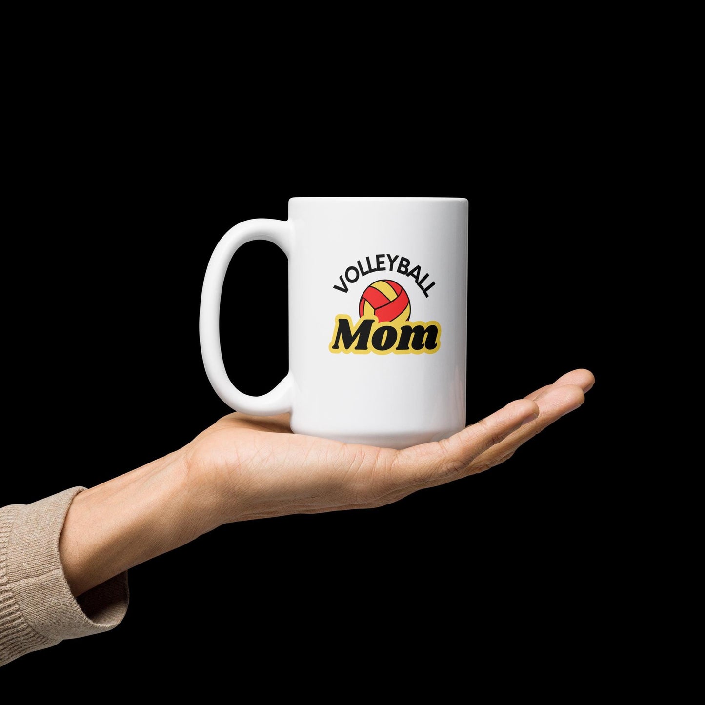 Volleyball Mug - Red and Yellow Perfect gift for sports moms on the go, a gift to say thank you, or just because