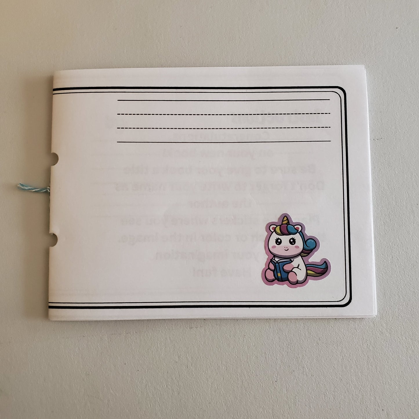 Busy Kits for Kids - Unicorn  Storybook - Peach  Scratch and Sniff - Clipboard
