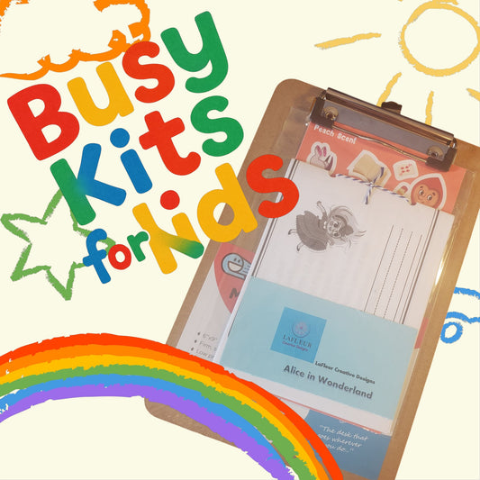 Busy Kits for Kids - Alice In Wonderland  Storybook - Peach Scratch and Sniff - Clipboard