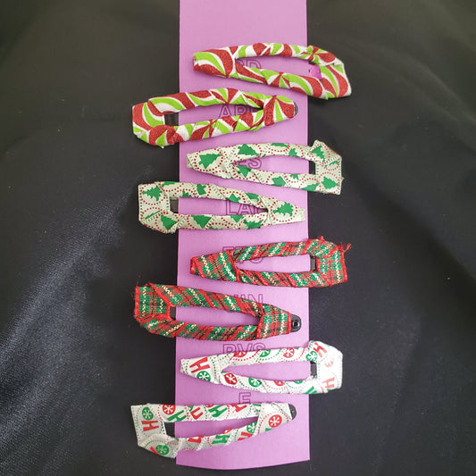 Hair BuddEZ, Hair Clip, Holiday, Christmas, Red and Green, Trees - Set of 4