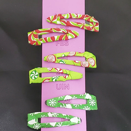 Hair BuddEZ, Hair Clip, Christmas, Holiday, Christmas tree, candy - Christmas Set of 3