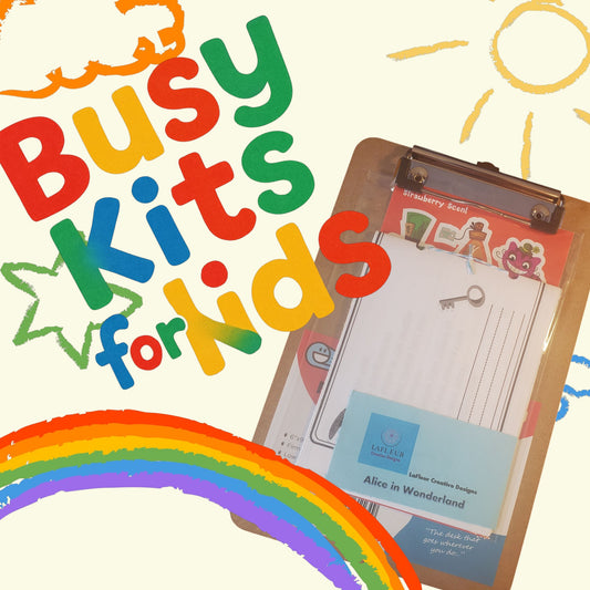 Busy Kits for Kids - Alice In Wonderland  Storybook - Strawberry Scratch and Sniff - Clipboard